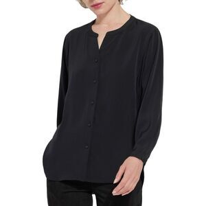 Lyssé Womens Lysse Mia Stretch Woven Top, Black